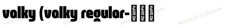valky (valky regular字体转换
